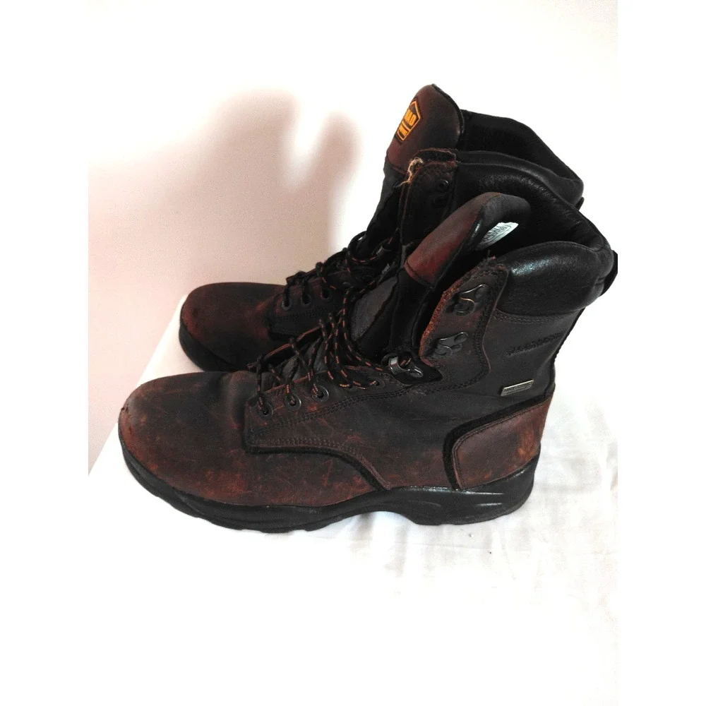 Lacrosse Quad Comfort Dry Core Waterproof BROWN Construction 483005 Boots Men 11